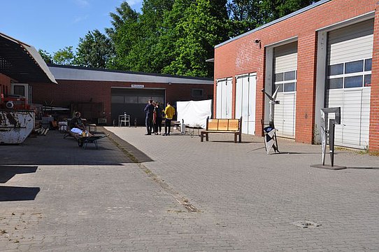 Open Air Galerie im Innenhof der Werkstätten